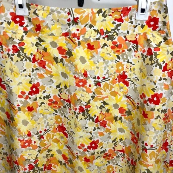 Express Women's Size 4 Floral A-Line Knee Length Skirt Multicolor - Picture 3 of 11